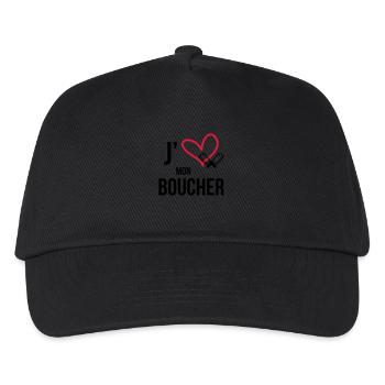 J'aime mon Boucher - Casquette de baseball Enfant - noir - Devant