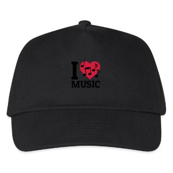 I love Music - Casquette de baseball Enfant - noir - Devant