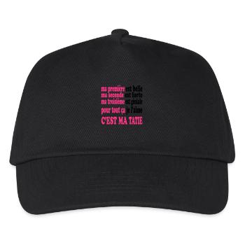 Ma tatie est belle - Kinder Basecap - Schwarz - Vorne