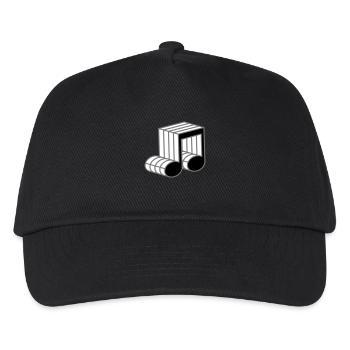 musiknote muster symbol kontur 3d zeichen party mu - Kinder Basecap - Schwarz - Vorne