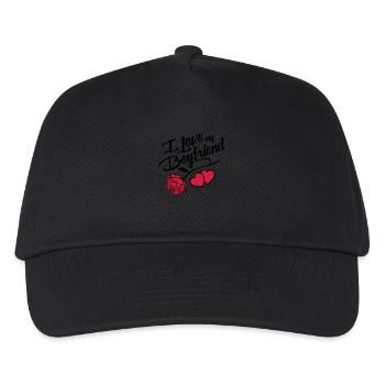 i love my boyfriend design - Kinder Basecap - Schwarz - Vorne