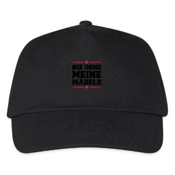 nie ohne meine maedels herz - Kinder Basecap - Schwarz - Vorne