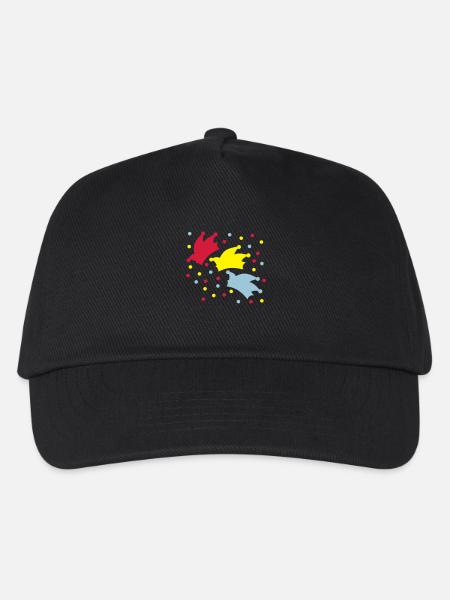 Narrenkappe / Konfetti / Fasching - Kinder Basecap - Schwarz