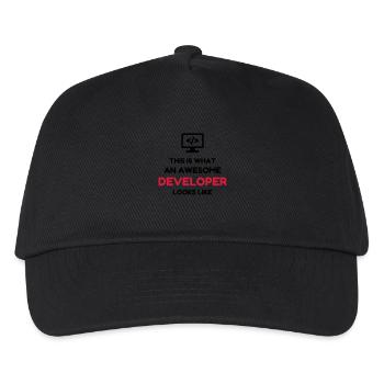 Entwickler / Informatiker / Programmierer / - Kinder Basecap - Schwarz - Vorne