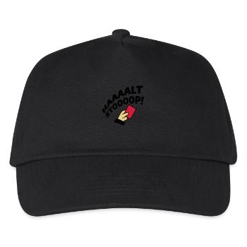 rote karte stop - Kinder Basecap - Schwarz - Vorne