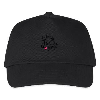 ich habe ja gesagt ring - Kinder Basecap - Schwarz - Vorne