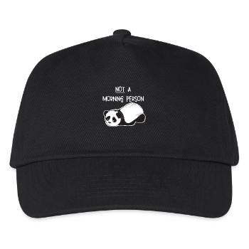 Not a morning person-Grumpy Panda - Kids’ Baseball Cap - black - Front