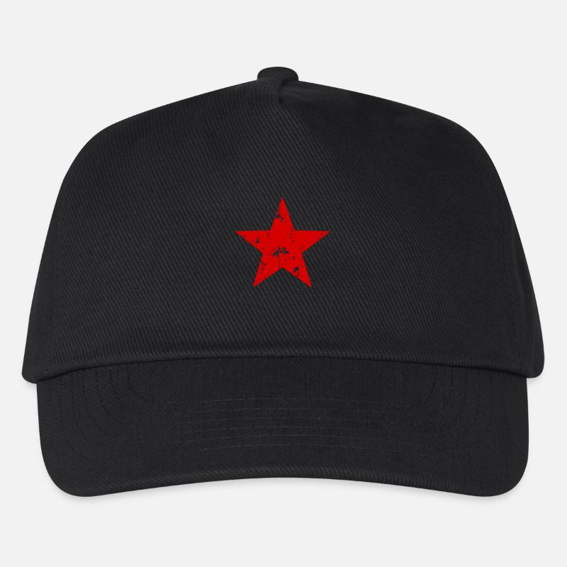 Roter Stern - Kinder Basecap - Schwarz