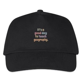 Es ist ein guter Tag, um Geographie Fun Geographer zu unterrichten - Kinder Basecap - Schwarz - Vorne