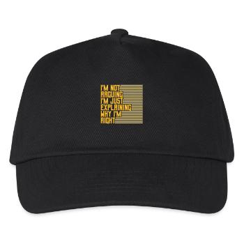 I m not arguing - Kids’ Baseball Cap - black - Front