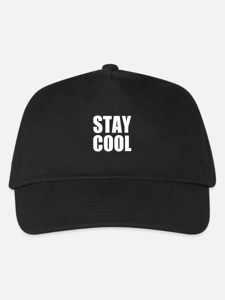Stay cool - Kinder Basecap - Schwarz