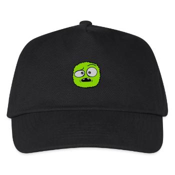 Haariges Monster skeptisches Gesicht - Kinder Basecap - Schwarz - Vorne