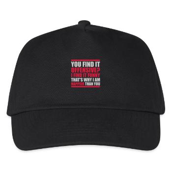You find it offensive - Kinder Basecap - Schwarz - Vorne