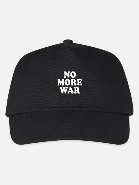 No more war - Lasten baseball-lippis - musta
