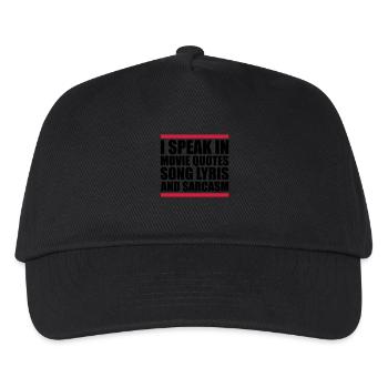 speak lyrics and sarcasm - Kids’ Baseball Cap - black - Front