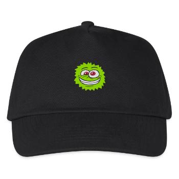 Hairy monster crazy face - Kids’ Baseball Cap - black - Front
