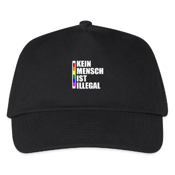 Kein mensch ist illegal - Kinder Basecap - Schwarz - Vorne