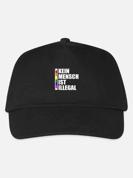 Kein mensch ist illegal - Kinder Basecap - Schwarz