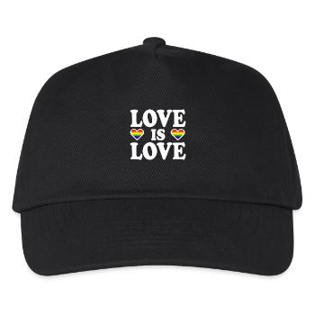 Love is love - Kinder Basecap - Schwarz - Vorne