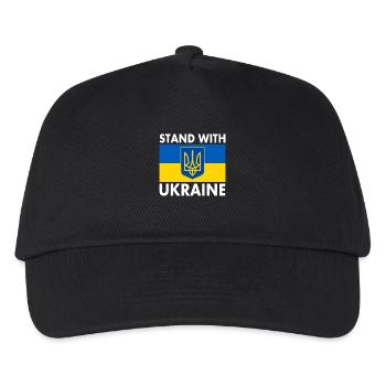 Stand with ukraine - Kinder Basecap - Schwarz - Vorne