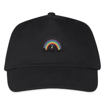 Mignon Rainbow 7 Birthday Girl, 8 ans B-day - Casquette de baseball Enfant - noir - Devant