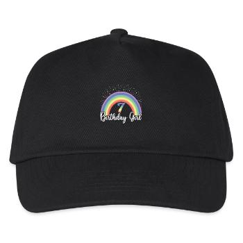 Mignon Rainbow 7 Birthday Girl, 8 ans B-day - Casquette de baseball Enfant - noir - Devant