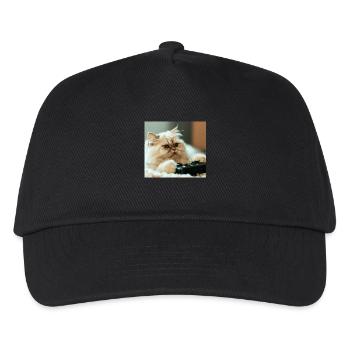 Perserkatze Negan beim Videospielen - Kinder Basecap - Schwarz - Vorne