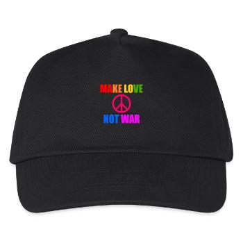 Make love not war - Kids’ Baseball Cap - black - Front