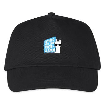 Nicht mein Prob Lama Ruhestand Prob-Llama im Ruhestand - Kinder Basecap - Schwarz - Vorne