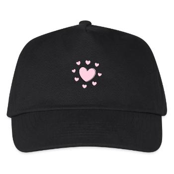 pink heart heart pink gift valentine's day - Kids’ Baseball Cap - black - Front