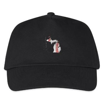 Michigan (USA) | echter Baseball | Landkarte Scpt - Kinder Basecap - Schwarz - Vorne