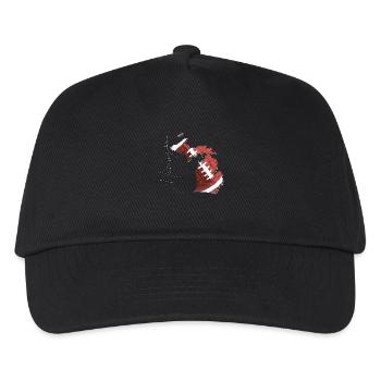 Michigan (USA) | echter Football | Landkarte Scpt - Kinder Basecap - Schwarz - Vorne