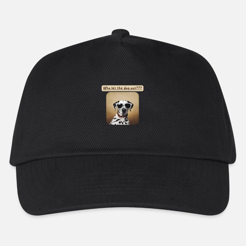 Dalmatiner, Who let the dog out - Kinder Basecap - Schwarz
