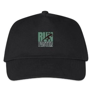 Athlete Run Faster - Kinder Basecap - Schwarz - Vorne