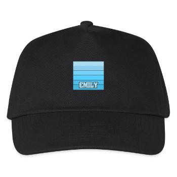 Frauenname Emily - Kinder Basecap - Schwarz - Vorne