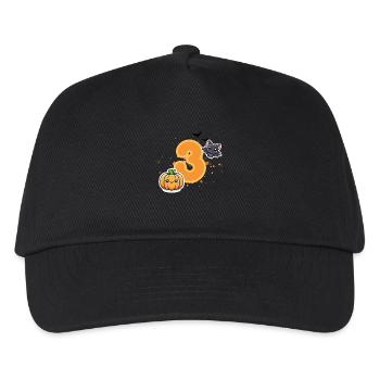 Halloween Birthday Number Child Third Birthday - Kids’ Baseball Cap - black - Front