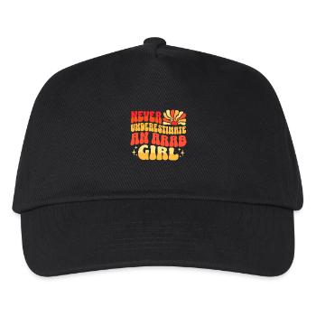 Unterschätze niemals arabisches Mädchen - Kinder Basecap - Schwarz - Vorne