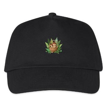 Pilzkorb mit Karl Johan - Kinder Basecap - Schwarz - Vorne
