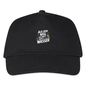 Aus dem Weg, ich muss aufs Wasser - Kinder Basecap - Schwarz - Vorne