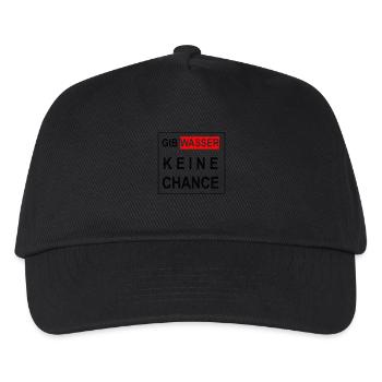Gib Wasser keine Chance - Kinder Basecap - Schwarz - Vorne