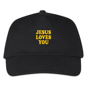 Jesus loves you - Kinder Basecap - Schwarz - Vorne