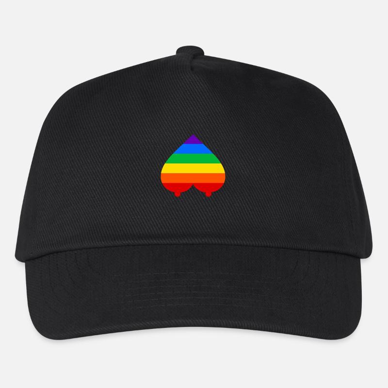 Regenbogen - Kinder Basecap - Schwarz