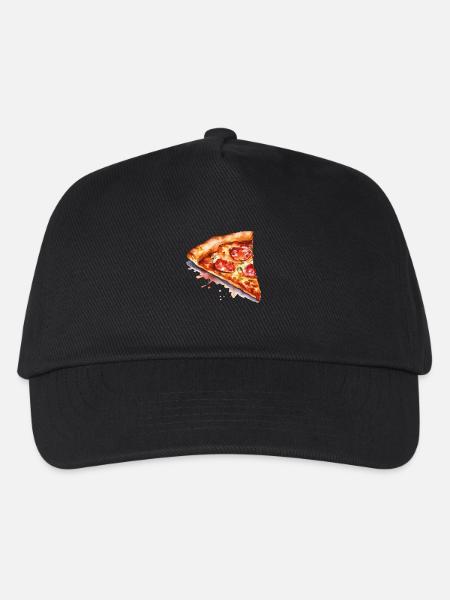 pizza - Kinder Basecap - Schwarz