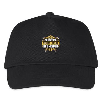 Support Your Local Bee Keeper Beekeeping Apiarist - Kinder Basecap - Schwarz - Vorne