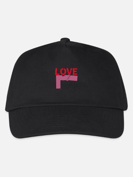 Love - Kinder Basecap - Schwarz