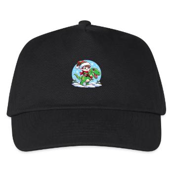 Elfe et T rex - Casquette de baseball Enfant - noir - Devant