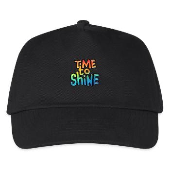Time to Shine Text Art - Kids’ Baseball Cap - black - Front