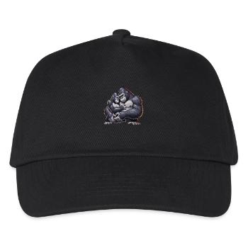 Gorilla-Paar 6 - Kinder Basecap - Schwarz - Vorne