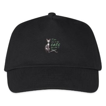 Wenn du keine Katze hast, magst du mich nicht - Kinder Basecap - Schwarz - Vorne