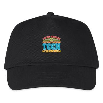 I'm Just Providing The Teen Perspective 2 - Kinder Basecap - Schwarz - Vorne